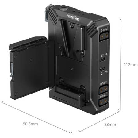 SmallRig 5228 - zestaw do montażu akumulatora V-Mount - wymiary